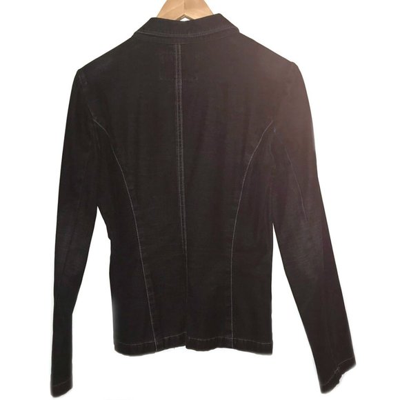 Rampage Jean Co. Women's Blue Fitted Denim Jacket - Size M - Picture 2 of 5